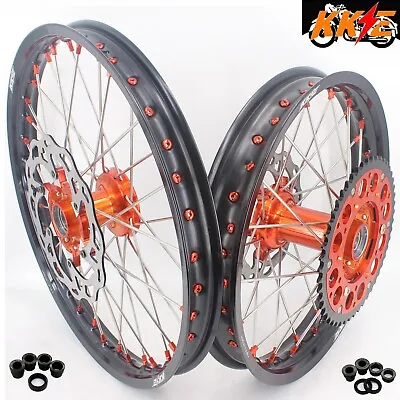 KKE 21/18 Cast Wheels For 2003-2022 KTM EXC F XC XCW 125CC-530CC Motorcycle Rims • $528.99