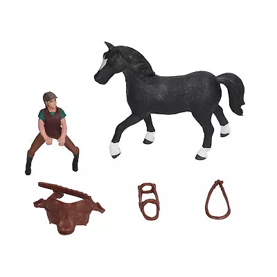 Horse Rodeo Model Firm Sturdy Simulated Horse Rider Model Portable Toy For Newo • $30.13