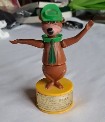 Vintage Yogi Bear Push Puppet Toy Kohner Bros Hanna Barbera Jellystone Hong Kong • $10