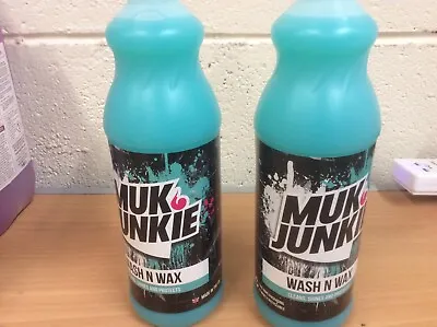 2 X 1 Litre Muk Junkie MX Wash N Wax For Cars Vans Motorhomes Caravans Bikes • £19.99