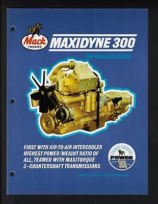 Mack Trucks Maxidyne 300 Series Engine 4 Page Brochure • $17.69