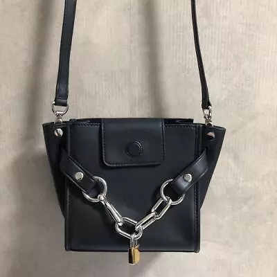 $817.97 • Buy Alexander Wang Alexander Wang Shoulder Bag 20R0291 Black Silver Chain Genuine