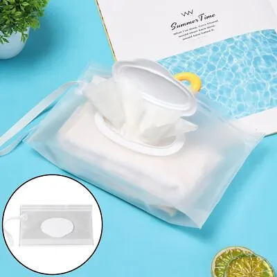 Clamshell Box Cosmetic Container Napkin Storage Pouch Wet Wipes Bag Mask Case • £4.15