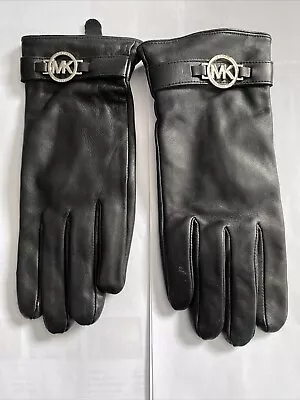 Michael Kors Womens Size Large Black Gold Leather Glove *Left Glove ONLY* • $10.86