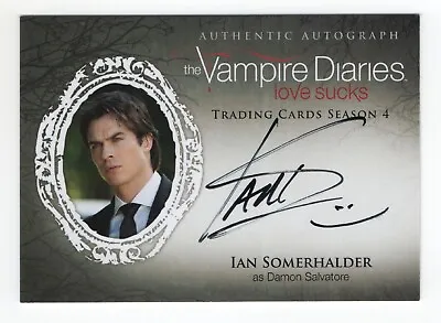Vampire Diaries Season 4 Autograph Insert Card Of Ian Somerhalder As Damon • $134.99