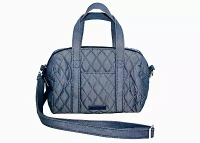 VERA BRADLEY Mini Satchel Crossbody Moonlight Navy Quilted Microfiber 25850-L81 • $36