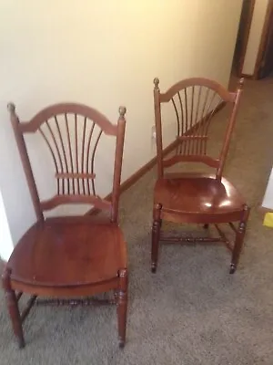 Pair Of Ethan Allen Dining Chairs Cottage Maple • $179.95