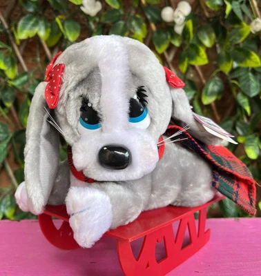 £12.99 • Buy Sad Sam “HONEY” New Old Stock Dog On Sleigh 1980s By Applause TAG