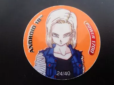 DBZ Tazo Android 18 24/40 - FLURO Disk - Series 1 - Power 1700 • $11