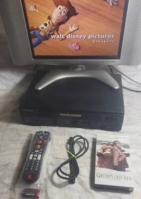 Philips Magnavox VCR Plus Model VRA656 Remote Control 4 Head Y2K Free VHS Retro • $53.20