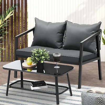 $329.90 • Buy Livsip Set Of 2 Outdoor Furniture Setting Garden Patio Lounge Sofa Table Chairs