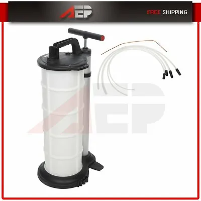 Manual Vacuum Oil Fluid Suction Extractor Changer Petrol Transfer Pump Tank 9L • $48.39