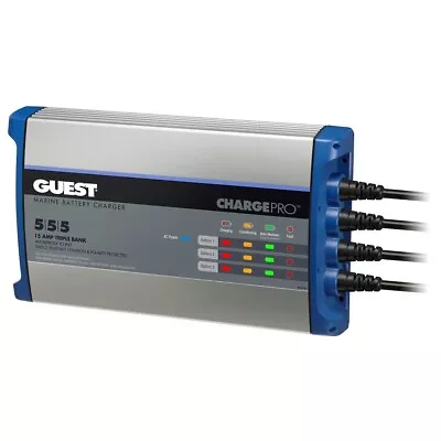 Guest 2713A 15A 12V 3-Bank On-Board Battery Charger - 120V Input • $209.99