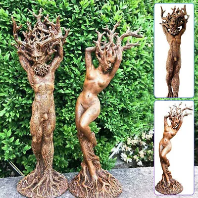 Forest Goddess Statue Resin Ornaments Garden Handicraft Tree God Ornament • £7.99