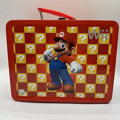 Wii Super Mario Bros Metal Lunchbox  Mario  Red And Yellow Question Mark • $12