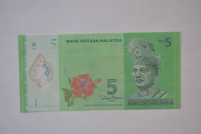 2012 Malaysia Polymer RM 5 Banknote (Rhinoceros Hornbill) - Uncirculated • $7.50