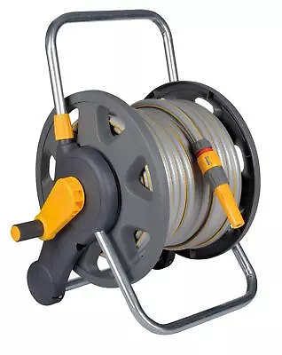 Hozelock Hose Reel With 50m Hose Stands Free Or Wall Mounted System • £69.99