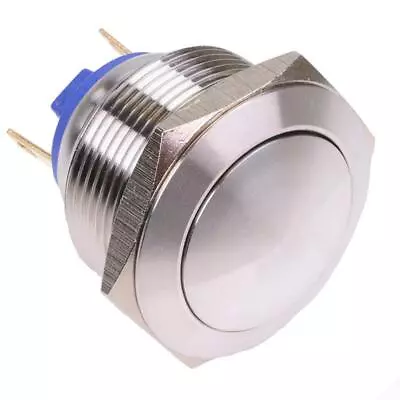 £6.79 • Buy Off-(On) 22mm Domed Stainless Steel Vandal Resistant Push Button Switch 2A SPST