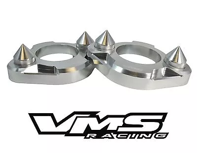 X2 SILVER VMS RACING SPIKED STRUT TOWER SUPPORT BRACES FOR 92-95 HONDA CIVIC EG • $69.95