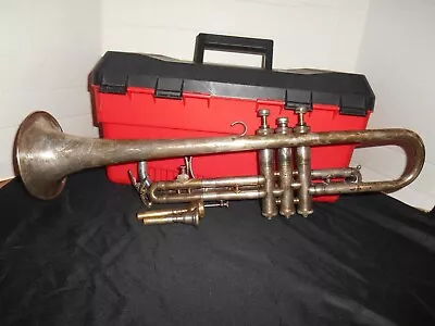 Vintage H.N. White King Silvertone Silver Trumpet Aritist Bore Patent #114842 • $171.50