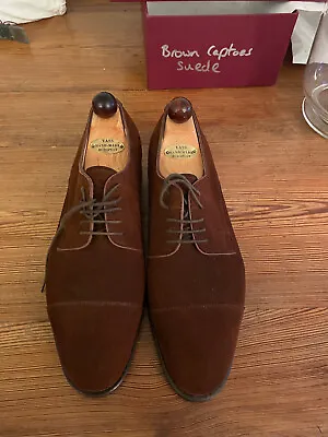 Vass Budapest Handmade Oxford (Captoe) Suede Shoes (UK 9/EU 43) • £325