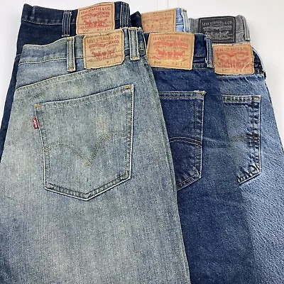 Lot Of 6 Levi's 505 Blue/Gray Jeans Men's Size 38x30 • $71.40