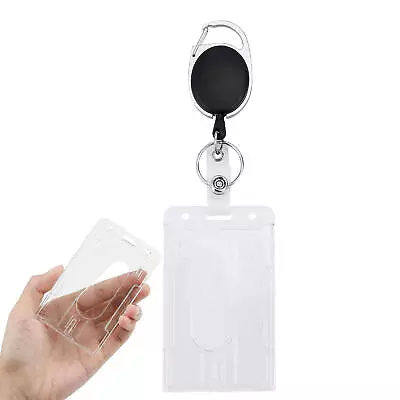 Vertical ID Card Holder Badge Wallet Pocket Neck Strap Lanyard • $8.55