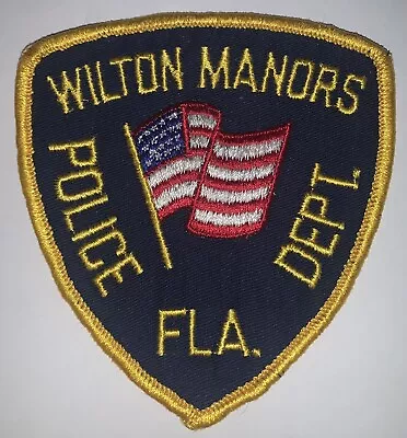 Vintage Old Wilton Manors Police Patch Florida FL Cheesecloth Backing • $5.99