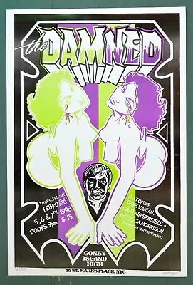$20 • Buy The Damned Concert Poster Dave Vanian Captain Sensible Sisters Of Mercy Punk Art