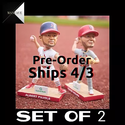 $95 • Buy Albert Pujols & Yadier Molina Pitching Bobblehead St Louis Cardinals 4-01-23 SGA
