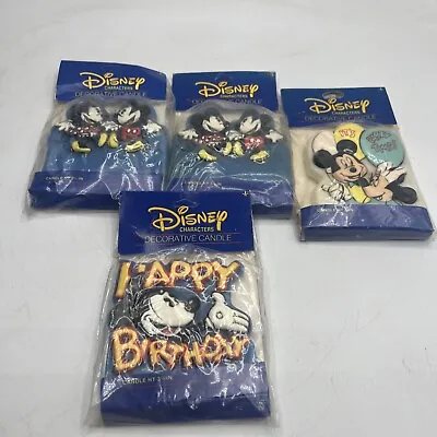 Lot Of 4 Disney Mickey Minnie Mouse Birthday Party Candles Cake Toppers Vintage • $19.54