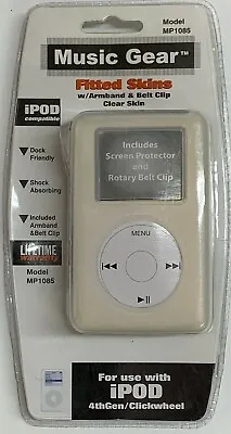 Music Gear Clear Fitted Skin With Armband For IPOD 4th Generation / Click Wheel • $13.99