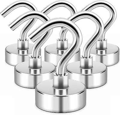 FINDMAG 28LBS Magnetic Hooks N52 Neodymium Magnet Hooks For Hanging Super Stron • $6.21