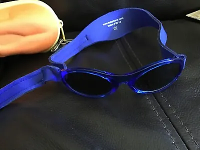 Baby Banz Blue Sunglasses In Tiger Orange Case Used In Great Condition • £16.99