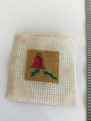 Vintage Miniature Dollhouse Artisan Cross Stitch Needle Point Bell Picture • $50