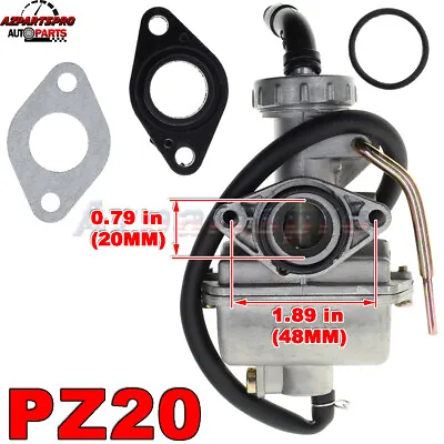 PZ20 Carburetor Carb For Chinese 90cc-125cc ATVs Go Karts With Horizontal Engine • $12.99