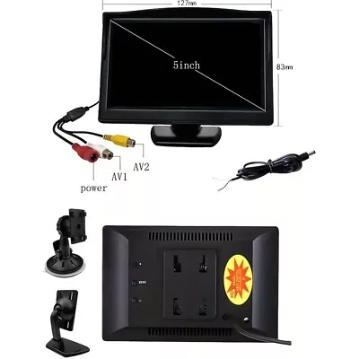 4.3/5 Inch TFT LCD Car Color Rear View Monitor For Rear View Camera + Brackets • $19.98