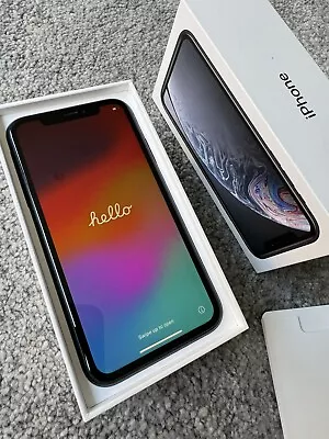 Iphone Xr 128gb Black Unlocked With Box - Fully Working. Cracked Back • £99.99