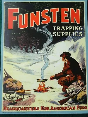 Trapping Traps Funsten Trapping Supply Poster St. Louis Mo.1925 Copy  • $7.50