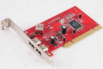 Ultra 3 Port FireWire 400 || PCI Adapter || 2 External 1 Internal || L-fw323-06 • $13.57