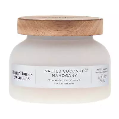 18oz Salted Coconut & Mahogany Scented 2-Wick Frosted Bell Jar Candle • $12.87