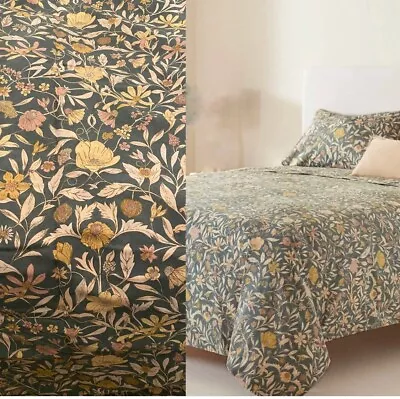 Zara Home Vintage Floral Cotton Large Double Duvet Cover BNWT • £50