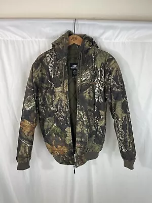 Mossy Oak Full Zip Camo Jacket Size Small Quilted Camo Coat S/M Camoflauge Coat  • $30