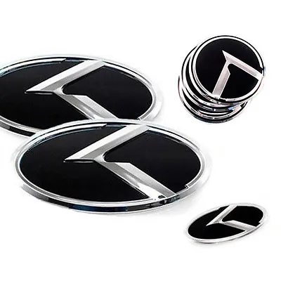 3D K Logo Front Grill Trunk Steering Handle Emblem 7p For 10-13 Kia Forte Koup • $53.09