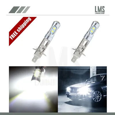 Xenon H1 LED Halogen Headlight Bulbs 6000K High Low Beam Light 100W Ultra White • $8.49