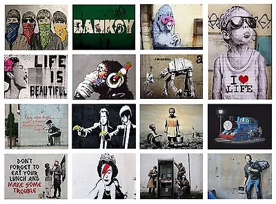 Best Of Banksy Graffiti Street Art Poster Options A4 A3 Poster Buy1get2free • £7.99