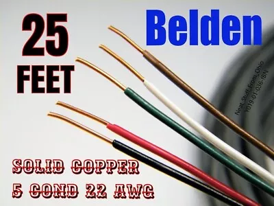 Belden 5523ue 5-conductor 22awg Solid-copper Gray Jacket 25-feet Coil • $3.75
