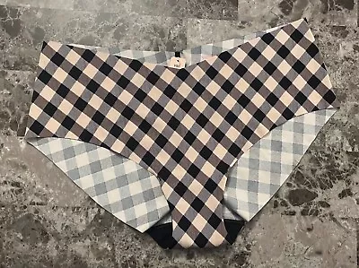 Nwt Victoria's Secret L Black Nude Beige Buffalo Plaid No Show Hiphugger Panties • £13.10