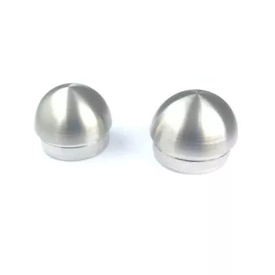 £12.99 • Buy Stainless Steel Handrail System Modular Domed End Cap Pair Grade 316 48.3 X 2