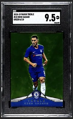 2018-19 Panini Treble Eden Hazard Green /10 SGC 9.5 Pop 1 Non Higher • £500